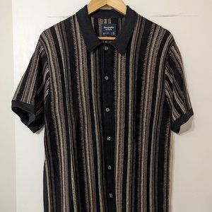 Abercrombie & Fitch Men's Short Sleeve Button Up Sweater